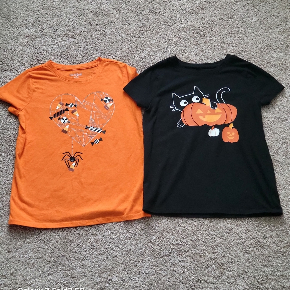 ♥️NWOT♥️ CAT & JACK GIRLS HALLOWEEN TEESHIRTS